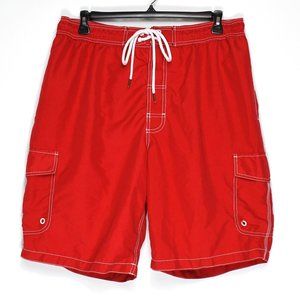 Foundry Red Swim Trunks 1XL
